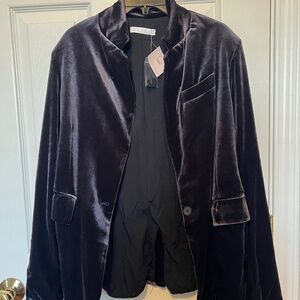 NWT KARLIE Purple Velvet Blazer